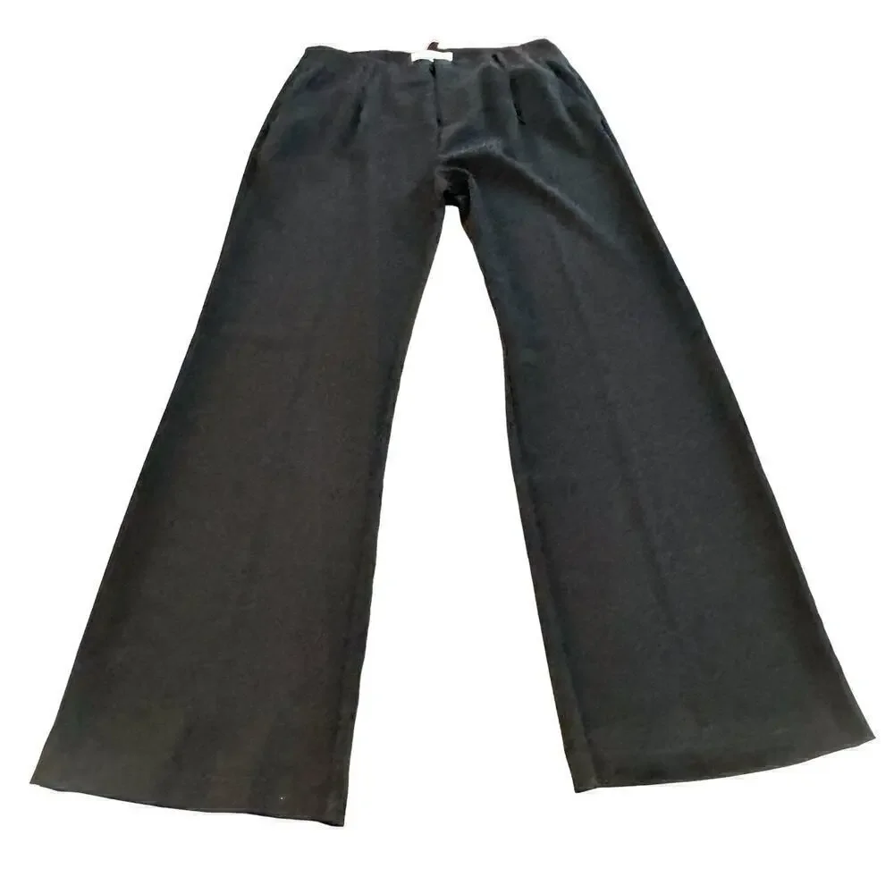 Joie Wide Leg Dress Pant High Rise Black Slacks Size 6